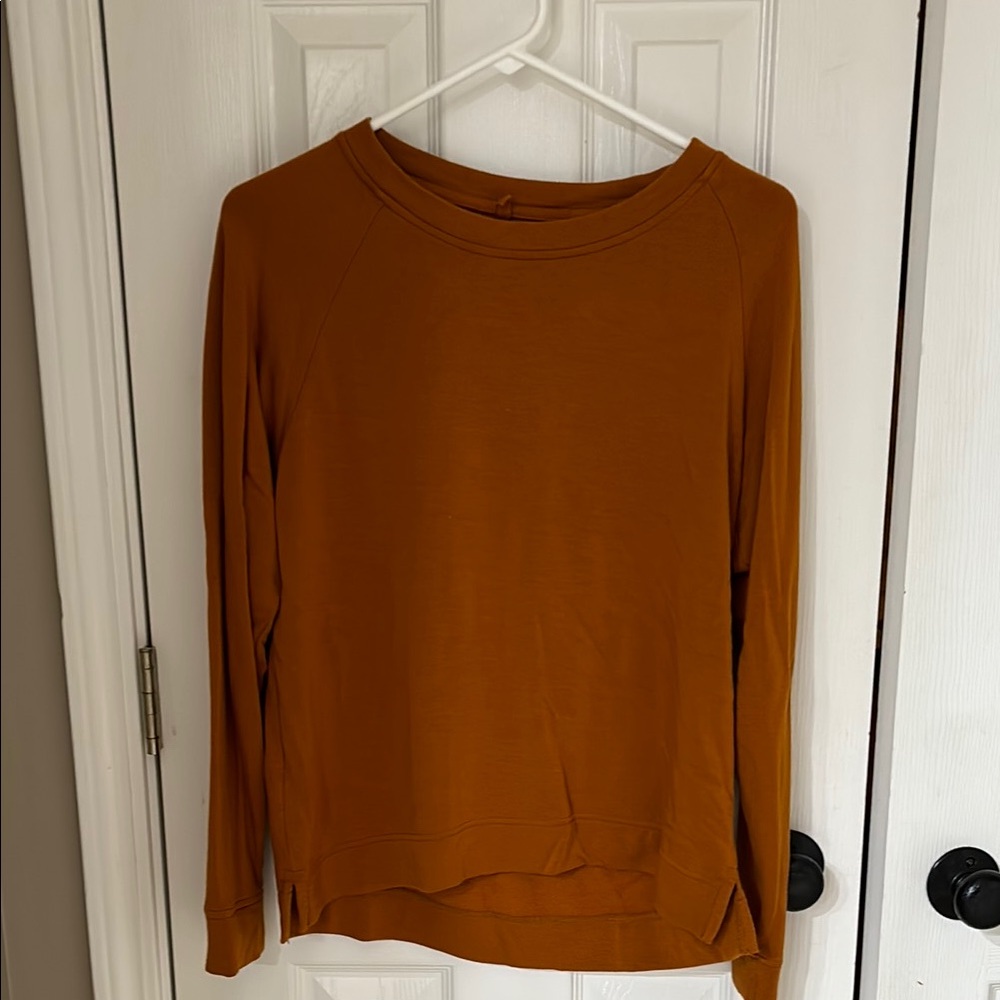 Lou and Grey SignatureSoft Women's Burnt Orange Long Sleeve Supersoft Lounge Top